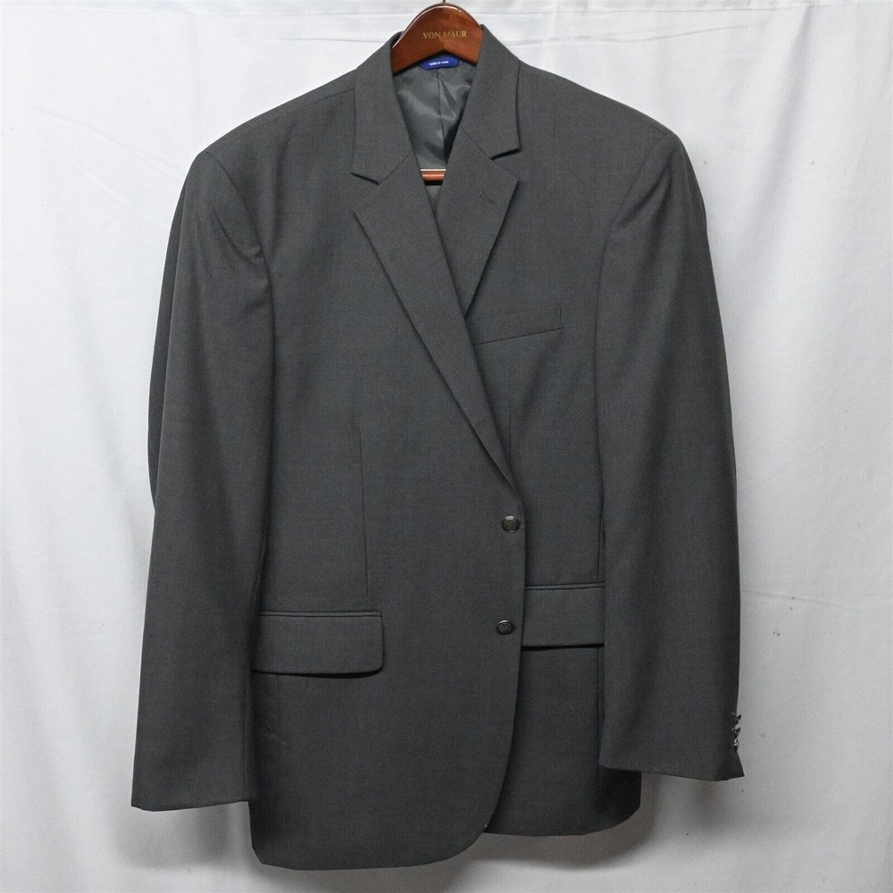 Arrow 46R Gray Silver Button 2Bn Blazer Suit Jacket Sport Coat